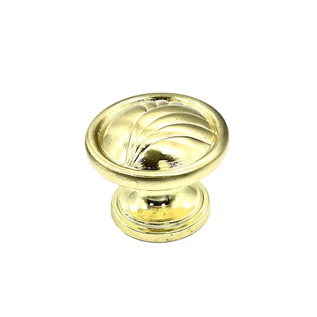Amerock True Elegance Traditional Mushroom Round Kitchen Cabinet Knob 1-1/4 in. Diameter Brushed Brass BP1356O74